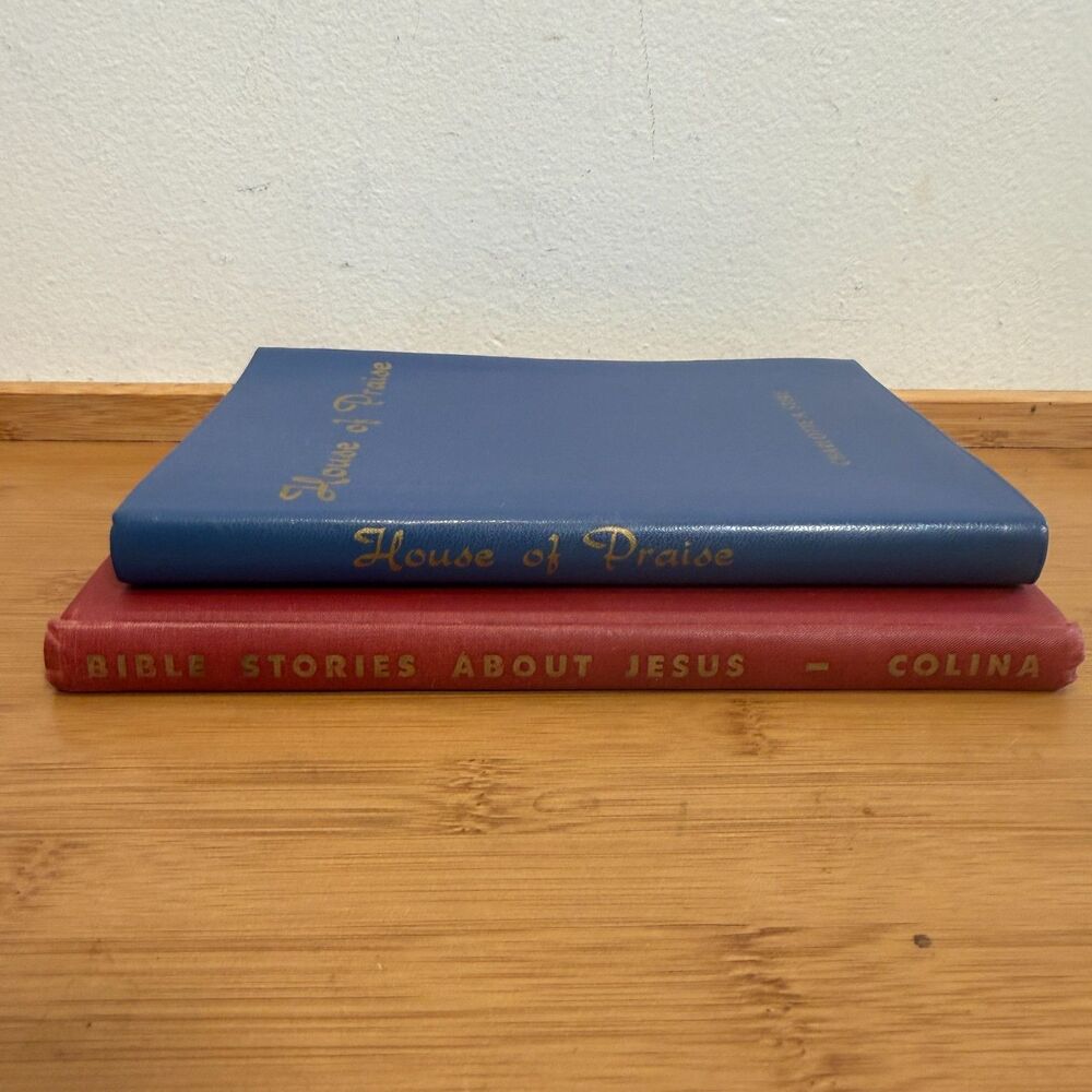 Vintage Christian Book Lot House of Praise 1968 1st Ed Bible Stories Jesus 1954